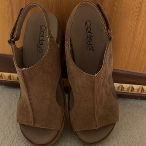 Corkys brown Suede Women's Sandals